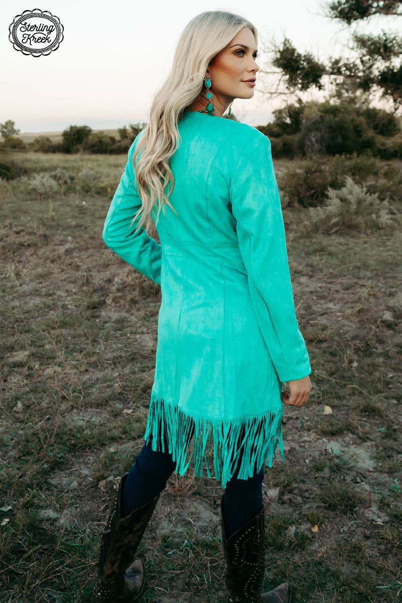 Scottsdale Suede Jacket Turquoise