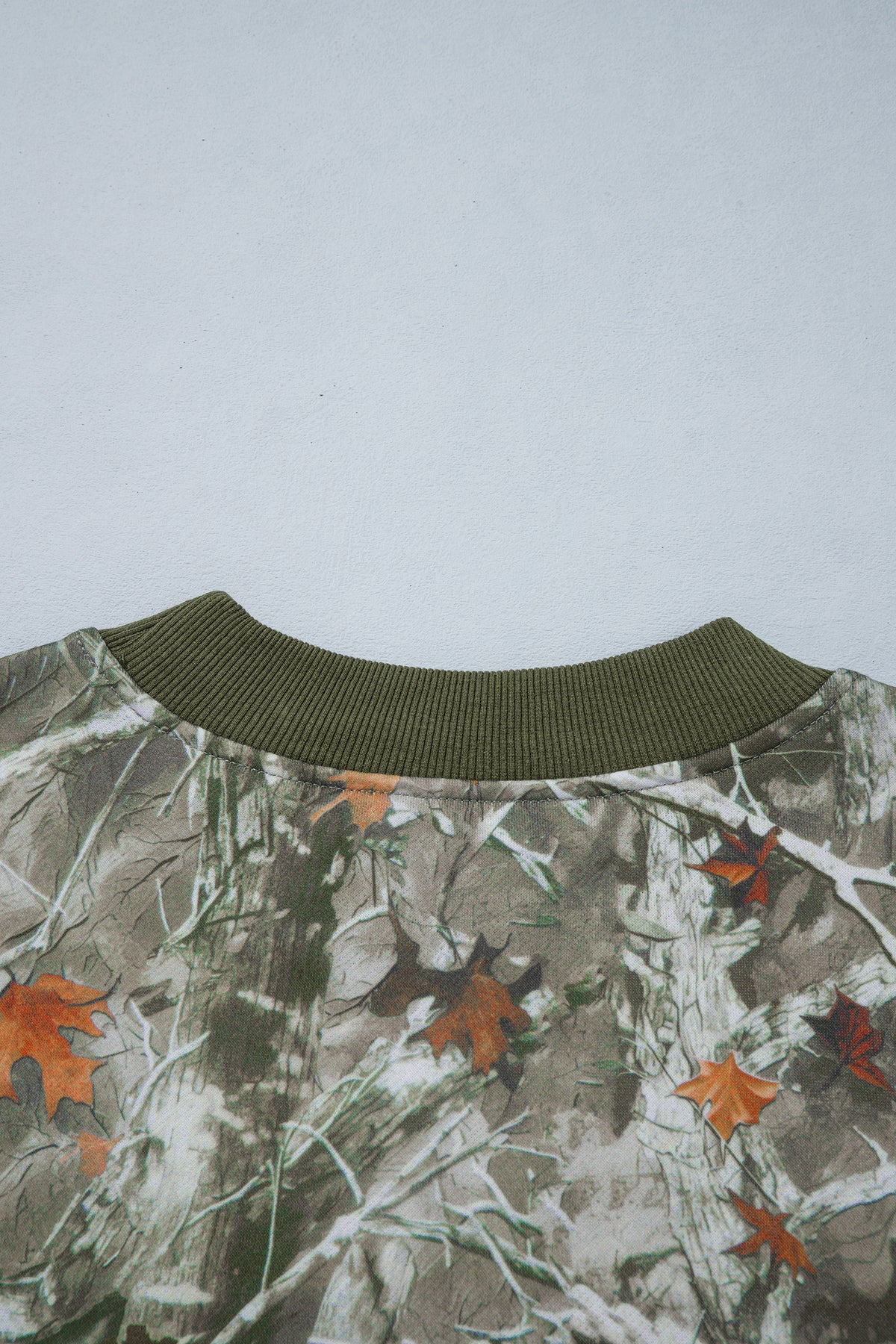 Green Western Camo Print Baggy Pullover Sweatshirt