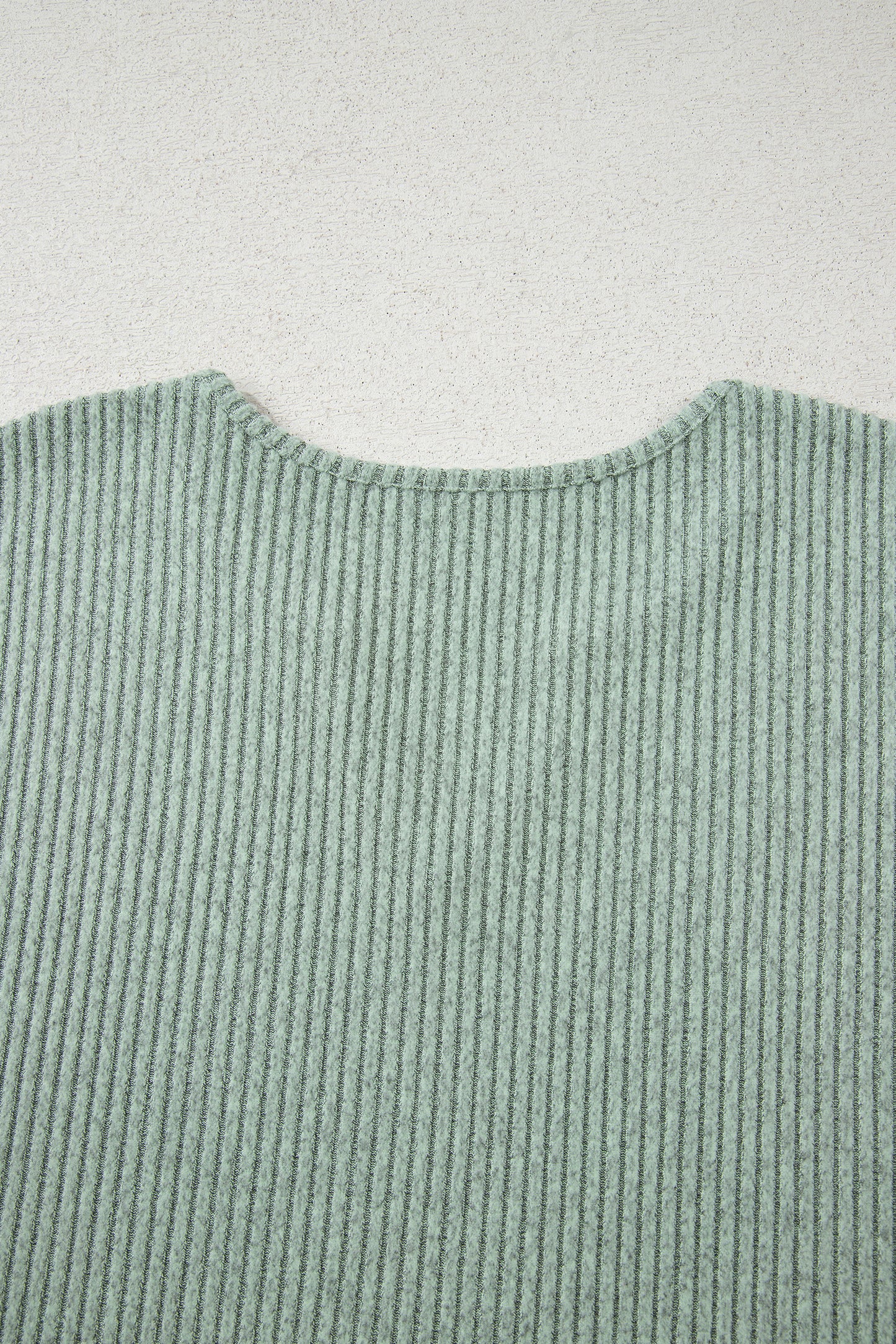 Racing Red Ribbed Notched Neck Knit Long Sleeve Leggings Two Pieces Lounge Set