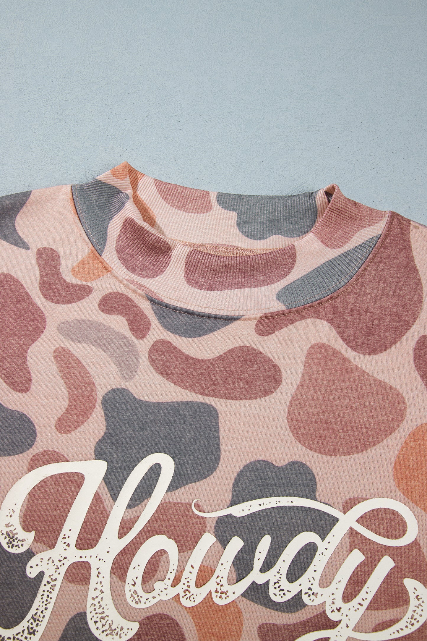 Multicolour Camouflage Western Graphic Plus Size Sweatshirt