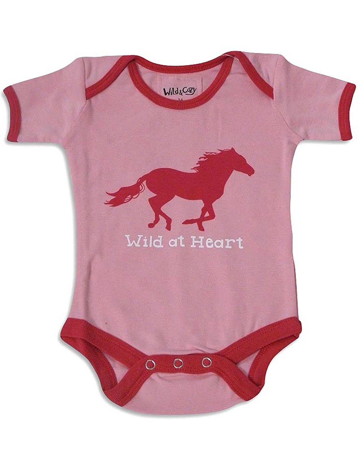 Wild and Cozy - Horse Print Cotton Onesie for Infant Baby Gi