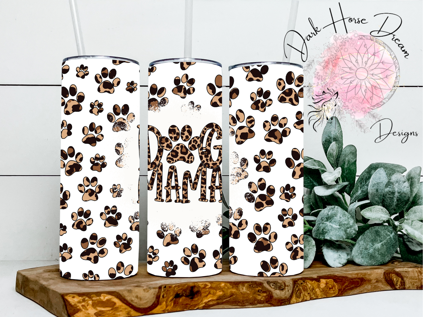 The Leopard Paw Dog Mom Tumbler