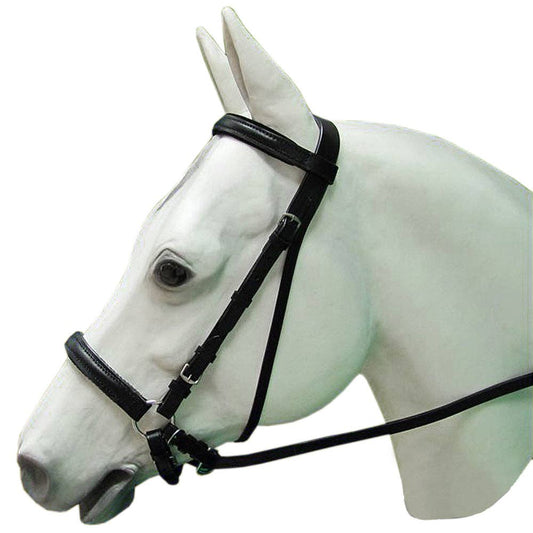 Leather English Bitless Bridle Horse Reins Bitfree Black