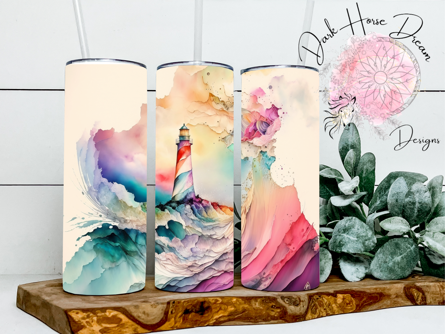 Light The Way / Watercolor Lighthouse Wave Tumbler