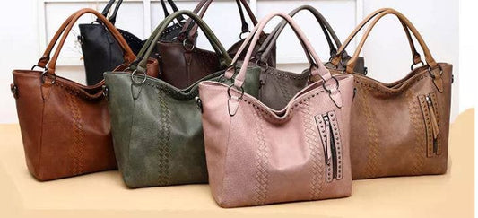 Studded Handbag / Tote  Vegan Leather