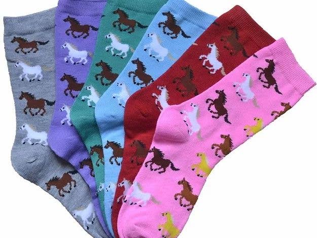 Ladies' Running Ponies Crew Socks